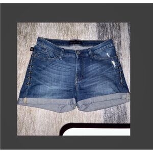 Rock & Republic Distressed Blue Jean Shorts